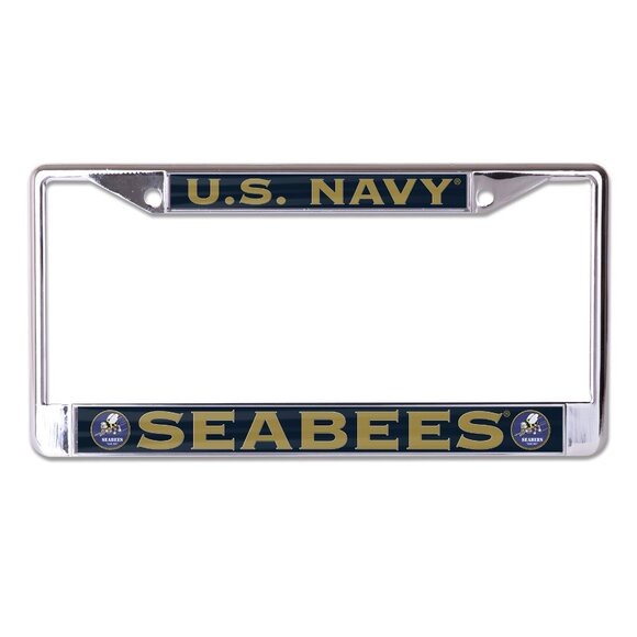 United States Navy Seabees Metal License Plate Frame - Picture 1 of 1